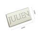 Customized Size Rectangle Bag Accessories Engraved Logo Metal Name Plate for Handbag