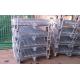 Welded Wire Mesh Storage Cages On Wheels Easy Maintenance Loading Unloading