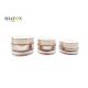 Acrylic Brown Luxury Cosmetic Jars , Round Shape Cream Jars Cosmetic Packaging