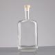 750ml 620g Flint Square Engraved Glass Wine Spirit Bottle with Exquisite Craftsmanship