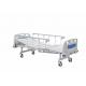 Metal Double Rocker Manual Hospital Bed White And Blue