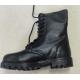 Lightweight Tactical Black Leather Police Boots Anti Slip