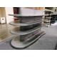 Durable Supermarket Gondola Shelving ISO Certification Pitch 25 Curved