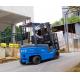 Blue Color 3 Ton Electric Lift Truck With Two Stage Mast Or Three Stage Mast