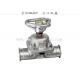 Stainless Steel Manual Sanitary Diaphragm Valve With FDA Membrane One Year