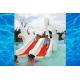 Indoor Or Outdoor White Swan Fiberglass Pool Slide , Water Amusement Park Kids Water Slide