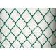 Green Plastic Chain Link Mesh Fence Roll For River Banks / Garden / Airport