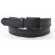 Black PU Mens Casual Belts With Embossed Pattern & Matt Black Painting Buckle