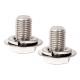 M8 Grade 4.8 8.8 Steel Nickel Plating Hex Serrated Flange Metal Bolt With Full Thread DIN6921