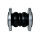 EPDM NBR Two Ball Twin Sphere Rubber Expansion Joint With Galvanized Flange