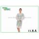 Disposable PP/Non-Woven/SMS/tyvek lab coat With Snaps For Hospital Nursing
