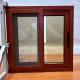 Insect Screen Aluminum Sliding Window For Bathroom Woodgrain Color