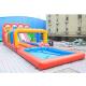 0.5mm PVC Inflatable Four lanes Colorful Slide , Inflatable Water Slide