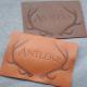 Customized Hot Stamped Antique Copper Embossed Leather Patches