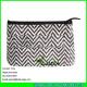 LUDA chevron straw handbags striped paper straw clutch bags