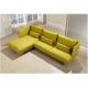 Simple Style I Shaped Yellow Fabric Sofa Set Designs with Stainless Steel Leg