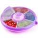 Stackable Divided Plastic Food Containers White Round Shape BPA Free Meterial