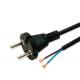 European standard 2pin black power cord with stripped end  0.5m-10m copper power cable