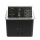 Silver Aluminum Alloy Conference Table Pop Up Outlets With 2 USB , 2 Network