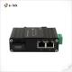Mini Industrial 1-Port 1000X to 2-Port 10/100/1000Base-T 60W PoE++ Media Converter