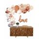 Love Shape Balloon Party Decorations , Rose Gold Balloon Arch Decorations