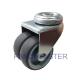 Gray TPR Light Duty Casters Double Wheel Swivel Bolt Hole Caster