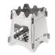 Outdoor Stainless Steel BBQ Wood Stove Mini Camping Cooking Picnic Folding Stove No