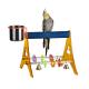 acrylic portable play gym bird stands with stainless steel cup,large