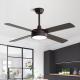 HFBH ABS Blade Ceiling Fan Remote Control 52 Inch AC DC Indoor Ceiling Fan With Light