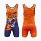 Anti Shrink Mens Wrestling Suit , Washable Orange Wrestling Singlet