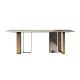 Minimalist Slate Marble Top Rectangular Dining Table Custom High End Modern Furniture