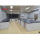 Gray White Laboratory Casework With Black Phenolic Resin Countertop In College Lab