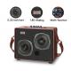 Portable Dual Outdoor Bluetooth Speakers 10m 5.25 Inch Wooden Speaker
