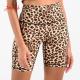 High Waisted Active Yoga Shorts Animal Print Workout Shorts Squat Proof Leopard 8inch
