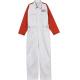 White Red Mosaic Spliced One Piece Suit