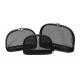 Portable small cosmetic bag girl web celebrity black double layer mesh transparent large capacity travel storage  bags