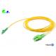 Optical Fiber Patch Cable SC APC - LC APC OS2 9 / 125um G652D Duplex 2.0mm LSZH Yellow