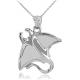 Fine 925 Sterling Silver Sting Ray Bead Charms Pendant Necklace