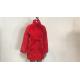 Red Womens Faux Fur Coat With Collar Shaggy , Long Pile Fur Coat TW78516