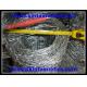 1.6mm 7.5kg hot dip galvanized double twist barbed wire used in wire fencing on the top
