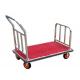 Stainless Steel Hotel Display Stand Luggage Trolley With Full Wrap Around Bumper