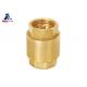 Female X Female ISO9001 Brass Vertical Check Valve Water HPb57 Natural Color