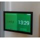 Colorful LED light indicator touch screen android 6 OS POE meeting room tablet glass wall mount