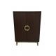 Brass metal base 5-star American hotel Custom made 2-door walnut tall cabinet Wardrobe,closet ,hospitality casegoods