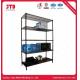 6FT 120kgs Wire Display Shelving ODM Black Living Room Shelves