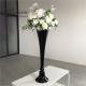 80cm-100cm Tall Black Glass Stemmed Glass Vase Hurricane For Wedding Table Centerpiece