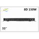 8D 150W LED light bar, single row 33'' led light bar, suv/4x4 offroad/truck/car