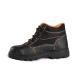 Black Embossed Safety Booty Waterproof Leather Outsole Work Shoes Men