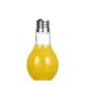 Light Bulb Shape Glass Beverage Bottle With Lid / Straws Customer Capacity