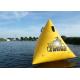 Triathlon Race 1.5m Yellow Custom Logo Floating Triangle ShapeInflatable Marker Buoy For Water Event
